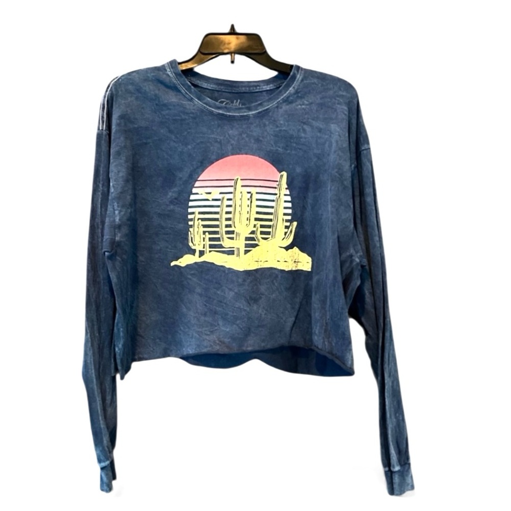 Cold Crush Blue Crop Top Large